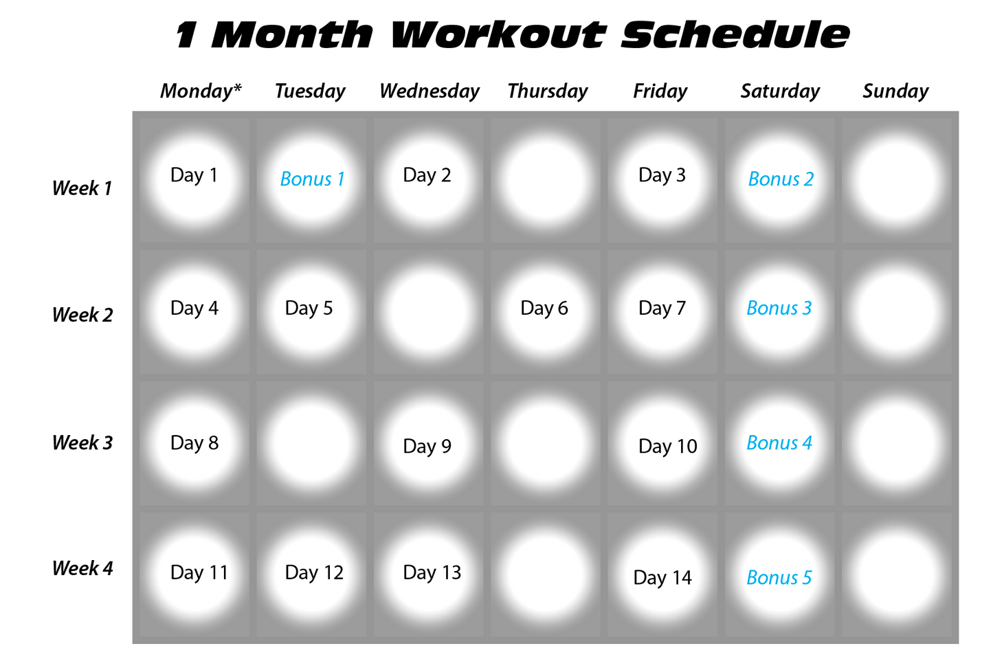 One Month Plan